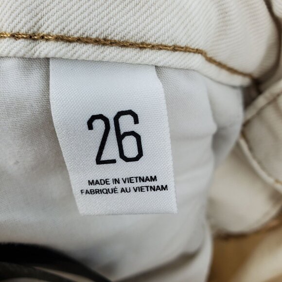 BDG‎ Low Rise Cream Tapered Moto Zipper Jeans Size 26 - Picture 4 of 12